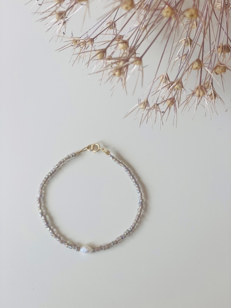 NEU -Kos- Perlenarmband | Glasperlen | Süßwasserperle -handgemacht- in drei Farben erhältlich